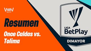 Once Caldas vs Tolima resumen  Liga BetPlay 20242  Cuadrangulares  Fecha 1 [upl. by Rockey]