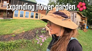 Expanding my cottage garden drying Zinnias and adding more mulch [upl. by Anertac386]