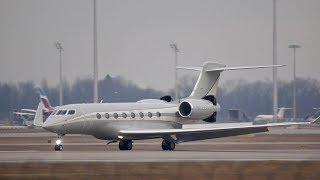 Gulfstream Aerospace G650 N650NR arrival at Munich Airport [upl. by Ethelstan89]