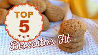 TOP 05  BISCOITOS FIT  fáceis e uma delícia [upl. by Tonl]