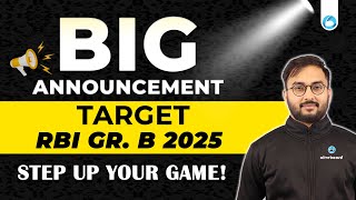 Big Announcement RBI Grade B 2025 Preparation  Target RBI Gr B 2025  Suraj Sir [upl. by Bigod]