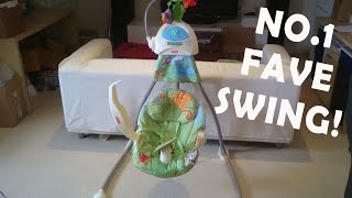 FisherPrice OpenTop Rainforest Cradle Swing Review  Kids Indoor Swing Test [upl. by Mook413]