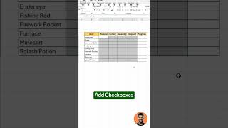 Create a Progress Tracker in Excel Using Checkboxes and Conditional Formatting shorts ytshorts [upl. by Sarazen645]