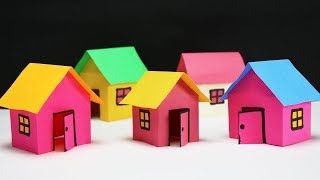 How to make Paper House for school project  Paper Craft [upl. by Ute158]