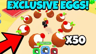 💎I Hatch 50 Exclusive Eggs In The Clicker Simulator Sky Clicker Roblox [upl. by Rodge]