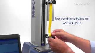 ASTM D3330 Test Method A 180° Peel Test on Single Coated Tape  Mecmesin Force Measurement [upl. by Airehs]