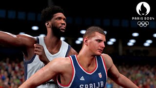 NBA 2K25 Olympics Mode  Serbia vs USA SemiFinals  Ultra Realistic Gameplay [upl. by Akimahs]