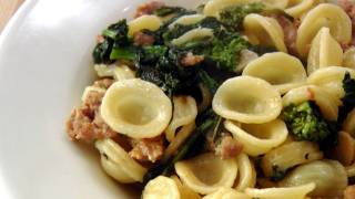 Orecchiette with Sausage and Broccoli Rabe Recipe  by Laura Vitale  Laura in the Kitchen Ep140 [upl. by Sylado]