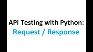 API testing with Python Part 1 GETting the response [upl. by Ettezus]