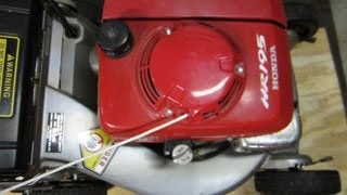 Honda HR195 Starter Rope Replacement  Lawn Mower Repair  Feb 21 2013 [upl. by Thecla]