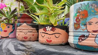 Mis macetas recicladas ♻️ c Carita de Frida DIY [upl. by Iruam]