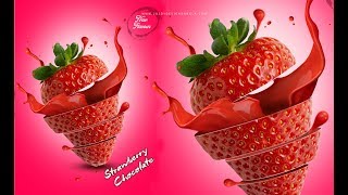 Photoshop  Poster Design Strawberry Flavor  Ju Joy Design Bangla [upl. by Nonez920]