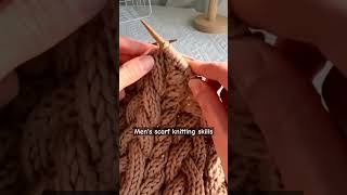 How to kint for a beginner  Mens scarf knitting skills shorts [upl. by Frederique]