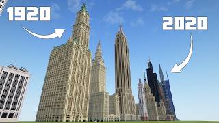 I Built the Tallest Building from Every Decade in Minecraft [upl. by Leviralc652]