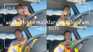 EN UCUZ ATIŞTIRMALIKLARI PUANLADIM  MUKBANG  ARABADA MUKBANG [upl. by Emmi]