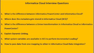 IICS informatica interview questionsPart1 [upl. by Victoir136]