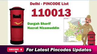 Dargah Sharif Delhi Pin Code 110013  Nizamuddin Delhi Pin Code [upl. by Oisacin]