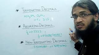 Terminating Recurring and Non  Terminating decimal [upl. by Deragon]