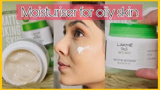 HONEST REVIEW Lakme 9To5 Matte Moist Mattifying Moisturiser  Best moisturizer for oily skin [upl. by Constantine]