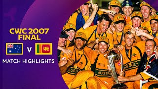 Cricket World Cup 2007 Final Australia v Sri Lanka  Match Highlights [upl. by Tiat766]