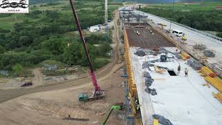 Autostrada A1 Sibiu Pitești lot1 Sibiu Boița Viaductul Tălmăcel 05 07 2022 autostradasibiupitesti [upl. by Becht]