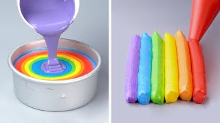 Perfect Rainbow Cake amp Dessert for Your Family  My Favorite Colorful Dessert Recipes [upl. by Aerbua338]