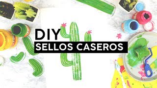 DIY SELLOS DE FOAMY  ESTAMPADO DE CACTUS  WenDIY [upl. by Garland]