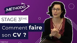 Comment faire un CV pour le stage de 3e [upl. by Idonna]