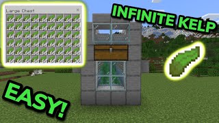 SIMPLE 121 AUTOMATIC KELP FARM TUTORIAL in Minecraft Bedrock MCPEXboxPSSwitchPC [upl. by Araz903]