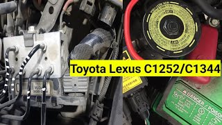 What is the code C1252 on a Toyotas Lexus RX Brake Booster Pump Motor ON Time Abnormally Long [upl. by Airbmac]