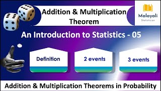 Addition amp Multiplication Theorem in Probability  An Introduction to Statistics  05 in Malayalam [upl. by Beatrix]