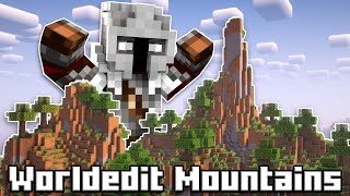 How to Transform Any Terrain into Epic Lore Friendly Mountains  Minecraft Worldedit Tutorial [upl. by Aicilic565]