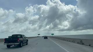 I10 East  Twin Span Bridge  Lake Pontchartrain Louisiana USA  4K  ASMR [upl. by Endor]