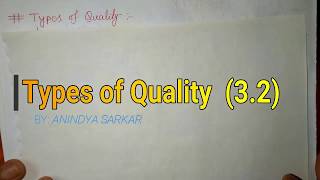 Types of QualityQuality of Design Conformance amp Performance Lecture2 Bengali By Anindya Sarkar [upl. by Khalsa]