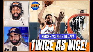 Knicks News Karl Anthony Towns Leads The Knicks To A Battle Of NY Sweep Of The Nets [upl. by Nebe226]