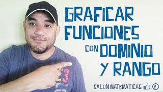 Graficar Funciones buscando un Dominio y Rango [upl. by Ardisi]