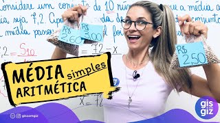 MÉDIA ARITMÉTICA SIMPLES  MEDIANA E MODA  \Prof Gis [upl. by Anirual]