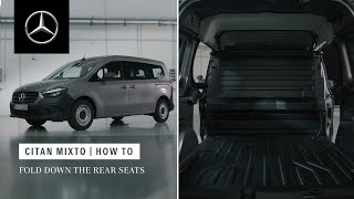 MercedesBenz Citan Mixto  How To Fold Down The Rear Seats [upl. by Adamsun653]