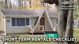 Pocono Mountains Short Term Rentals Checklist [upl. by Dorwin]