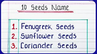 Seed names in English  Different seeds name in English  Beejo ke naam [upl. by Ellehcyt]