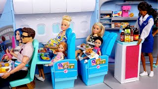 Barbie amp Ken Doll Family Airplane Travel Routine [upl. by Niajneb295]