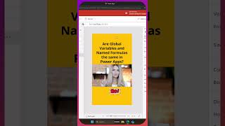 Power Apps Global Variables vs Named Formulas [upl. by Parthen]
