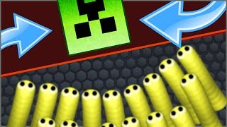 SLITHERIO  NEW Slitherio Hack  Mod EXPLODING CREEPER MINECRAFT SKIN [upl. by Azne409]