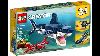 Building a LEGO Shark from Deep Sea Creatures 31088 [upl. by Stringer323]