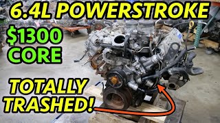 THE WORST POWERSTROKE JUNK Ford F250 64L Turbodiesel Engine Teardown [upl. by Eical]