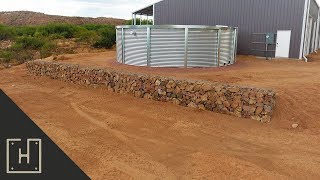 INEXPENSIVE AMAZING DIY GABION RETAINING WALL [upl. by Ong]