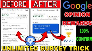 Google opinion rewards how to get survey faster  How to get more surveys [upl. by Itch]