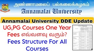 Annamalai University CDOE Admission 2024UG And PG Courses Fees Structure Full Details 👍 [upl. by Terrag467]