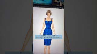 Fashion Illustration in Procreate LayerbyLayer Guide to Drawing a Blue Faux Leather Dress [upl. by Cirdor818]