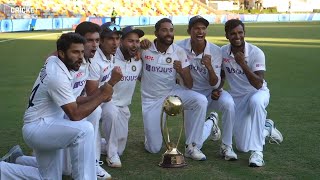 India celebrate a win for the ages at the Gabba  Vodafone Test Series 202021 [upl. by Demy]